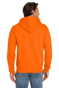 Jerzees Super Sweats NuBlend - Pullover Hooded Sweatshirt - Safety Orange Back