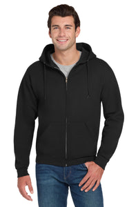 Jerzees Super Sweats NuBlend - Full-Zip Hooded Sweatshirt - Black