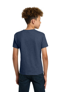 Gildan - Youth  Heavy Cotton 100% Cotton T-Shirt - Heather Navy Back