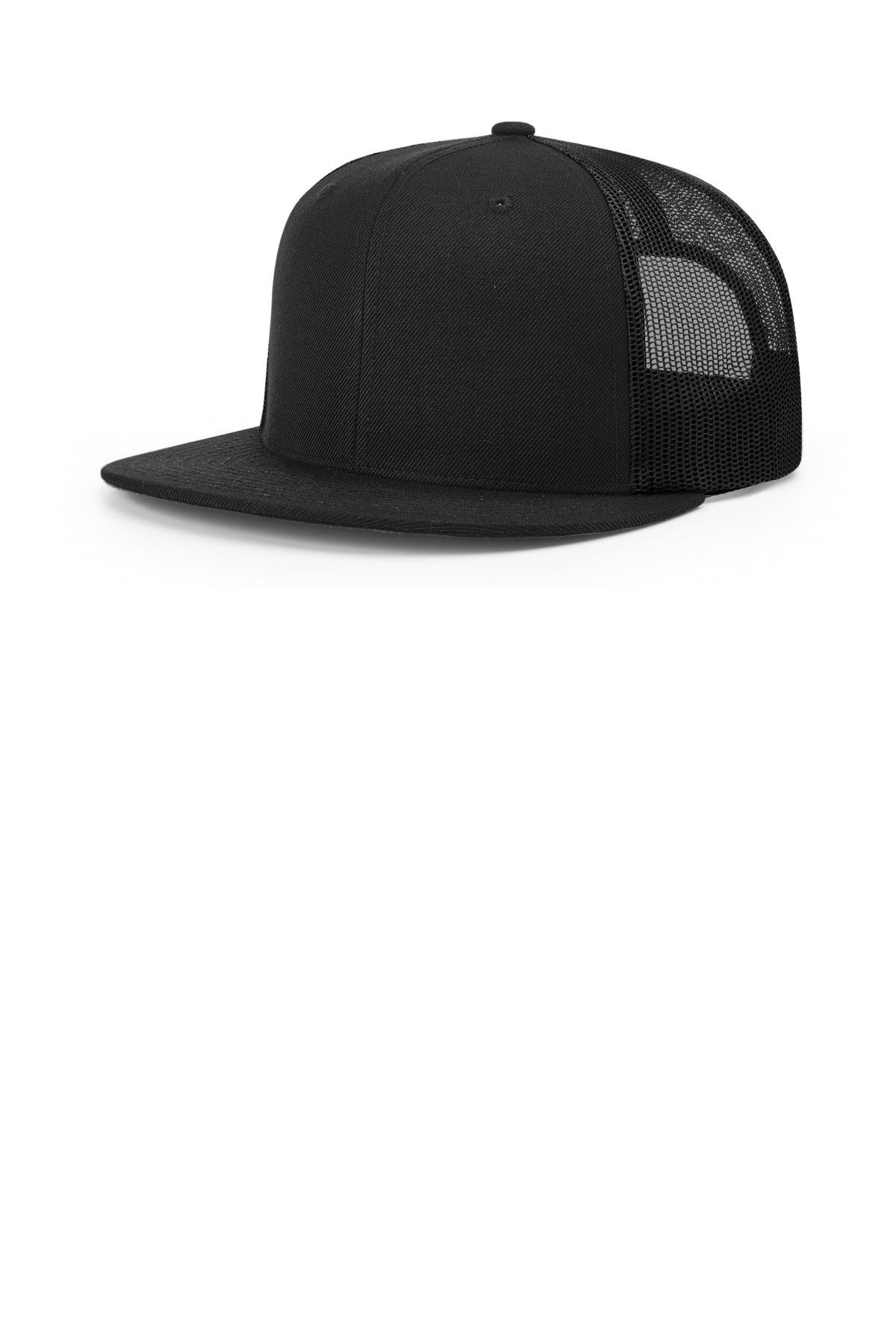 Richardson Acrylic-Wool Blend Flatbill Trucker 511 - Black