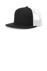 Richardson Acrylic-Wool Blend Flatbill Trucker 511 - Black/ White
