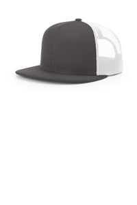 Richardson Acrylic-Wool Blend Flatbill Trucker 511 - Charcoal/ White