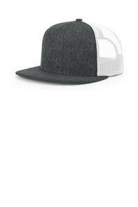 Richardson Acrylic-Wool Blend Flatbill Trucker 511 - Heather Charcoal/ White
