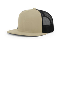 Richardson Acrylic-Wool Blend Flatbill Trucker 511 - Khaki/ Black