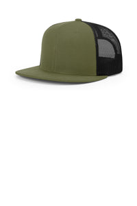 Richardson Acrylic-Wool Blend Flatbill Trucker 511 - Loden/ Black