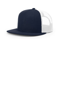 Richardson Acrylic-Wool Blend Flatbill Trucker 511 - Navy/ White