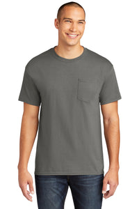 Gildan  Heavy Cotton  100% Cotton Pocket T-Shirt - Charcoal