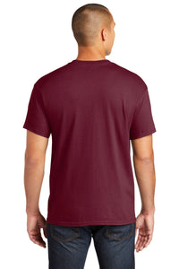 Gildan  Heavy Cotton  100% Cotton Pocket T-Shirt - Maroon Back