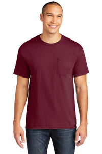 Gildan  Heavy Cotton  100% Cotton Pocket T-Shirt - Maroon
