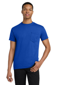 Gildan  Heavy Cotton  100% Cotton Pocket T-Shirt - Royal