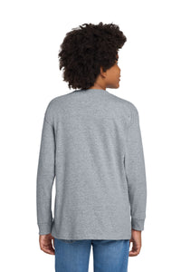 Gildan Youth Heavy Cotton 100% Cotton Long Sleeve T-Shirt - Sport Grey Back