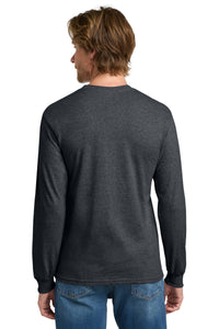 Gildan - Heavy Cotton 100% Cotton Long Sleeve T-Shirt - Dark Heather Back