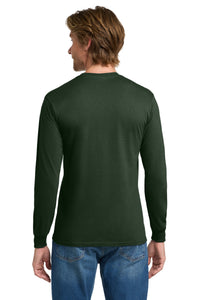 Gildan - Heavy Cotton 100% Cotton Long Sleeve T-Shirt - Forest Back