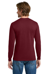 Gildan - Heavy Cotton 100% Cotton Long Sleeve T-Shirt - Garnet Back