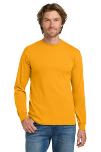 Gildan - Heavy Cotton 100% Cotton Long Sleeve T-Shirt - Gold