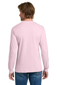 Gildan - Heavy Cotton 100% Cotton Long Sleeve T-Shirt - Light Pink Back
