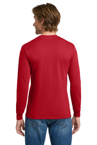 Gildan - Heavy Cotton 100% Cotton Long Sleeve T-Shirt - Red Back