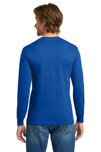 Gildan - Heavy Cotton 100% Cotton Long Sleeve T-Shirt - Royal Back
