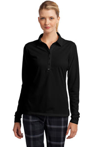 Nike Women's Long Sleeve Dri-FIT Stretch Tech Polo - Black