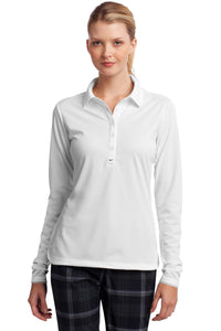 Nike Women's Long Sleeve Dri-FIT Stretch Tech Polo - White