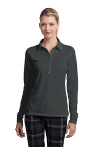 Nike Women's Long Sleeve Dri-FIT Stretch Tech Polo - Anthracite