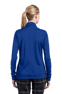 Nike Women's Long Sleeve Dri-FIT Stretch Tech Polo - Blue Sapphire Back