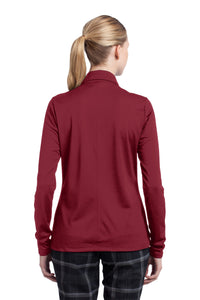 Nike Women's Long Sleeve Dri-FIT Stretch Tech Polo - Varsity Red Back
