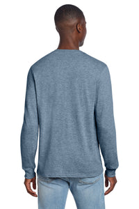 Jerzees Premium Blend Ring Spun Long Sleeve T-Shirt 560LS - Denim Heather Back