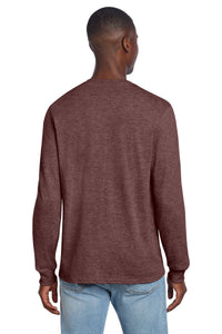 Jerzees Premium Blend Ring Spun Long Sleeve T-Shirt 560LS - Maroon Heather Back
