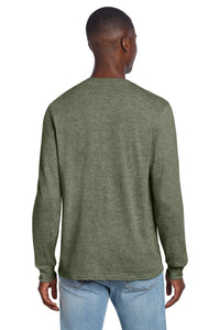 Jerzees Premium Blend Ring Spun Long Sleeve T-Shirt 560LS - Military Green Heather Back