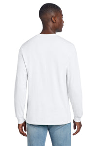 Jerzees Premium Blend Ring Spun Long Sleeve T-Shirt 560LS - White Back