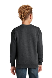 Jerzees - Youth NuBlend Crewneck Sweatshirt - Black Heather Back