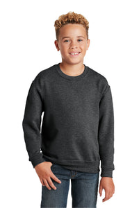 Jerzees - Youth NuBlend Crewneck Sweatshirt - Black Heather