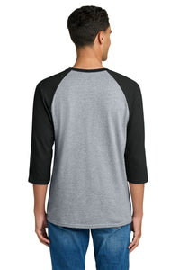 Gildan Heavy Cotton 3/4-Sleeve Raglan T-Shirt - Sport Grey/ Black Back