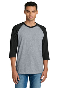 Gildan Heavy Cotton 3/4-Sleeve Raglan T-Shirt - Sport Grey/ Black
