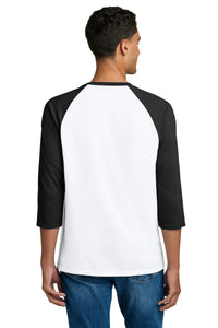 Gildan Heavy Cotton 3/4-Sleeve Raglan T-Shirt - White/ Black Back