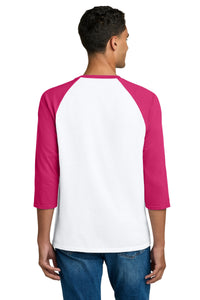 Gildan Heavy Cotton 3/4-Sleeve Raglan T-Shirt - White Trim Heliconia Back