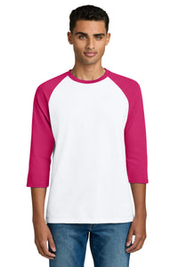 Gildan Heavy Cotton 3/4-Sleeve Raglan T-Shirt - White Trim Heliconia