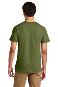 Jerzees Unisex Premium Combed Ring Spun Cotton Tee 570M - Olive Oil Back