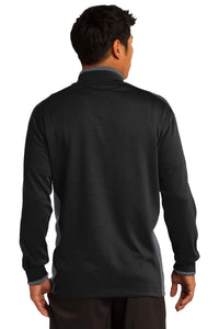 Nike Dri-FIT 1/2-Zip Cover-Up - Black/ Dark Grey/ White Back