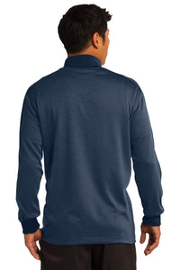 Nike Dri-FIT 1/2-Zip Cover-Up - Midnight Navy Heather/ Midnight Navy Back