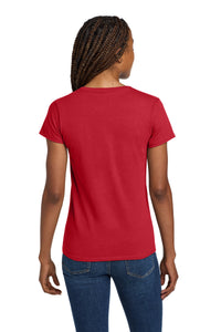 Gildan Women's Heavy Cotton 100% Cotton V-Neck T-Shirt - Red Back