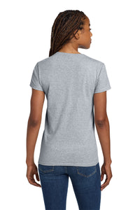 Gildan Women's Heavy Cotton 100% Cotton V-Neck T-Shirt - Sport Grey Back
