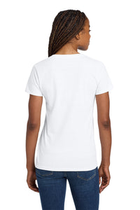 Gildan Women's Heavy Cotton 100% Cotton V-Neck T-Shirt - White Back