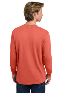 COMFORT COLORS  Heavyweight Ring Spun Long Sleeve Tee - Bright Salmon Back
