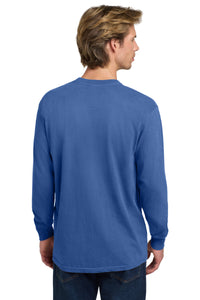 COMFORT COLORS  Heavyweight Ring Spun Long Sleeve Tee - Flo Blue Back
