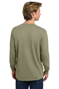COMFORT COLORS  Heavyweight Ring Spun Long Sleeve Tee - Khaki Back