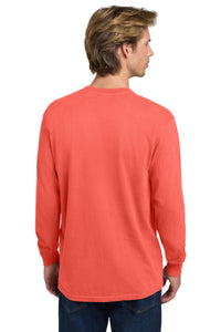 COMFORT COLORS  Heavyweight Ring Spun Long Sleeve Tee - Neon Red Orange Back