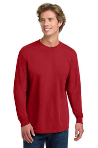 COMFORT COLORS  Heavyweight Ring Spun Long Sleeve Tee - Red