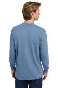 COMFORT COLORS  Heavyweight Ring Spun Long Sleeve Tee - Washed Denim Back